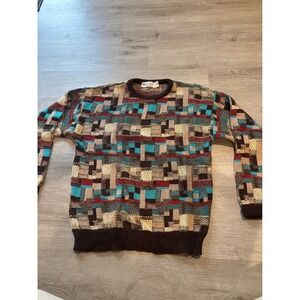 Vintage Bellagio designed in Italy 100 cotton grandpa sweater size med